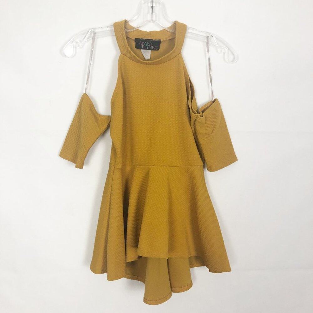 Sayany Thing High-Neck Off-Shoulder Ruffle Top Size S